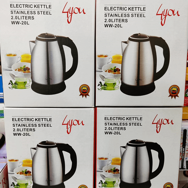4 YOU KETTLE 2L STAINLESS STEEL 