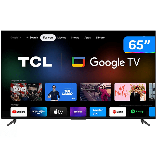  TCL 65 Inch 4K HDR Google TV with Dolby Atmos