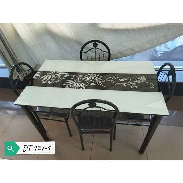 GLASS DINNING TABLE 4 SEATER  DT-127