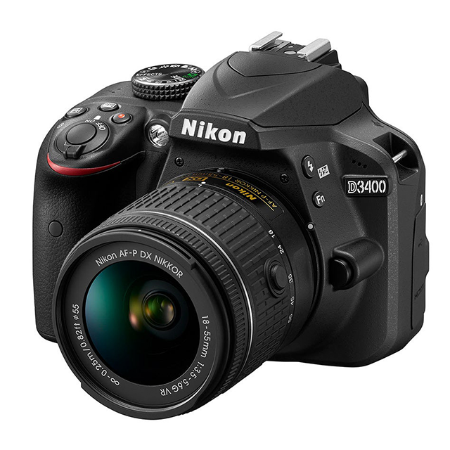 NIKON D3400 DSLR Camera with DX 18-55 mm f/3.5-5.6G Lens