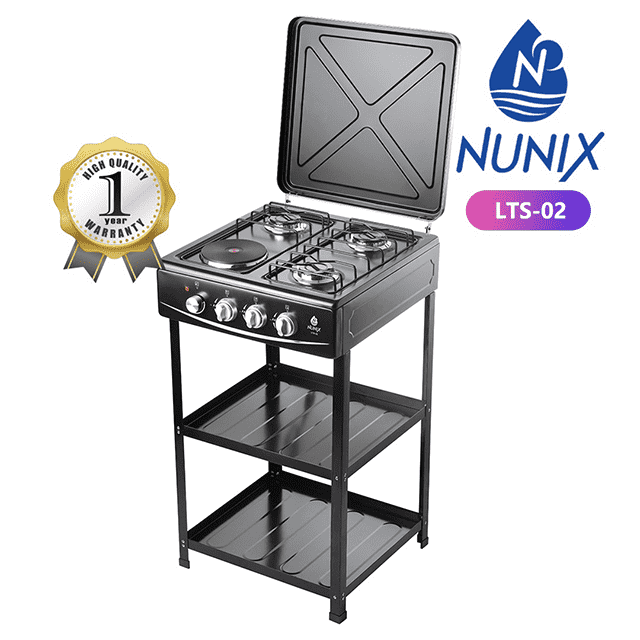 NUNIX LTS-02 3GAS +1E TABLE TOP COOKER WITH STANDING SHELVES 