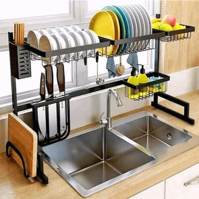 OVER THE SINK DISH DRAINER STAINLESS STEEL