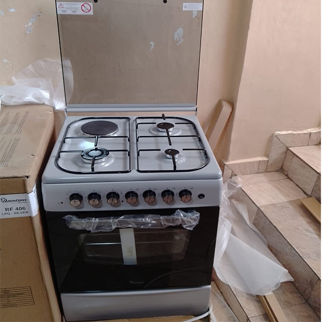 RAMTONS RM 406 STANDING COOKER  60 by 60cm  3G+1E   ELECTRIC  OVEN 