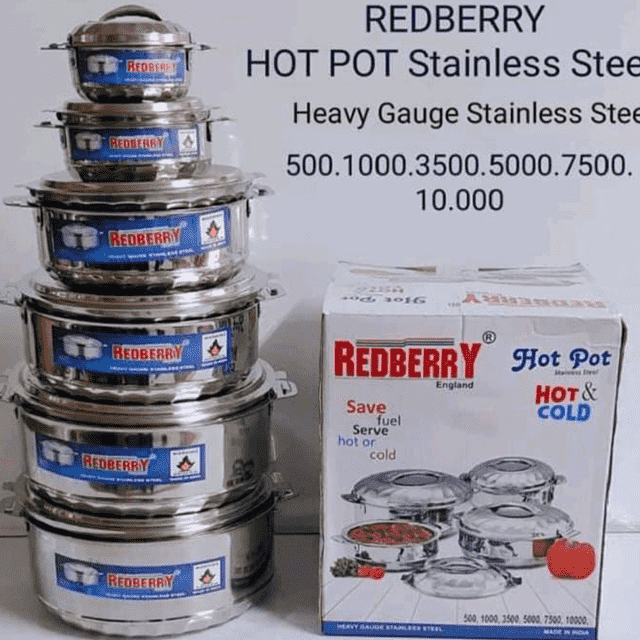 REDBERRY (ZKD 1220) HOTPOT STAINLESS STEEL 6PCS 