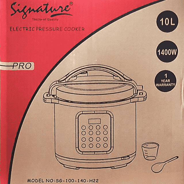 SIGNATURE SG-100-140-H22 ELECTRIC PRESSURE COOKER 