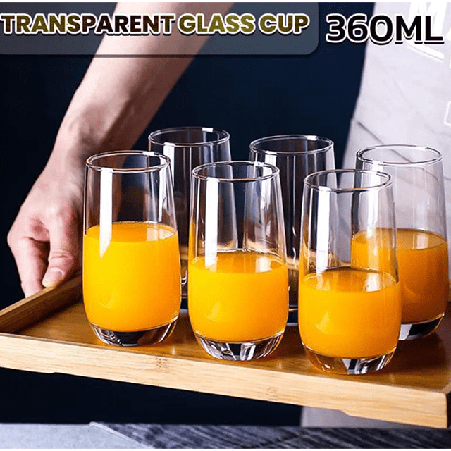 TRANSPARENT GLASS UP 6CS 360ml
