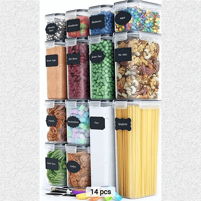 BPA FREE AIRTIGHT PLASTIC CONTAINERS 14pcs