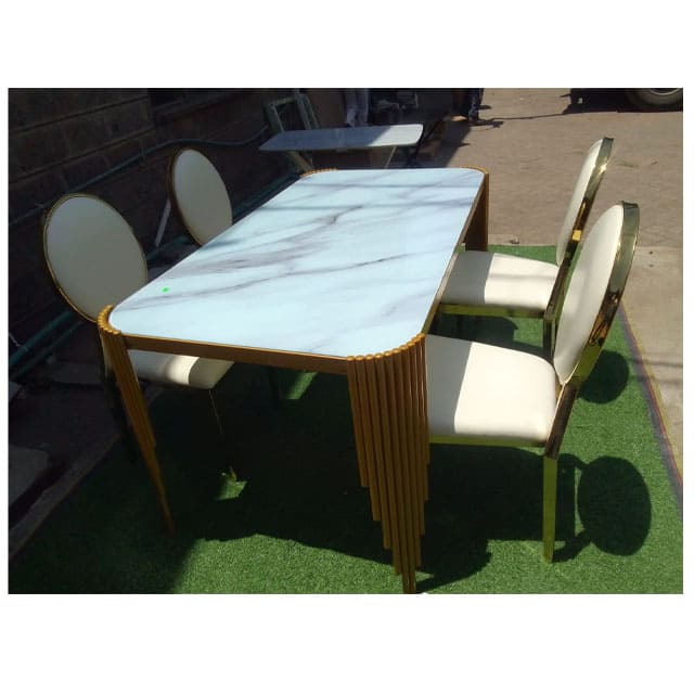 MODERN DINNING TABLE SET WITH 4 CHAIRS