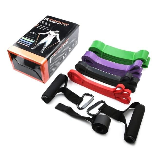Loop Resistance Bands Set of 5 with Handle and Door Anchor (