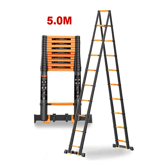 ALUMINIUM TELESCOPIC LADDER 5.0M