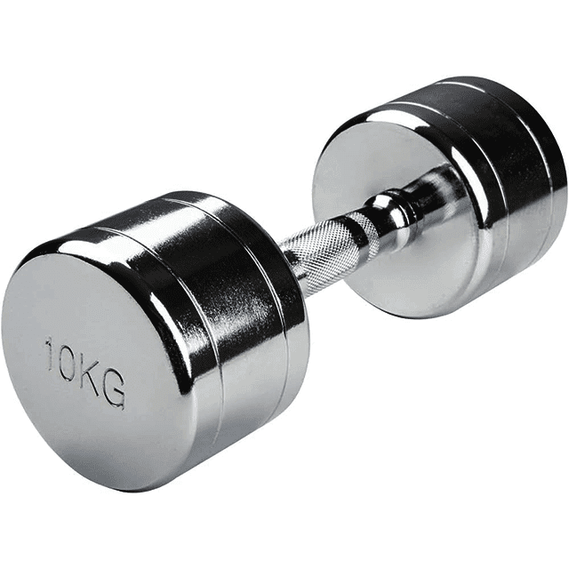 CHROME DUMBBELLS  WITH CASE 10KG