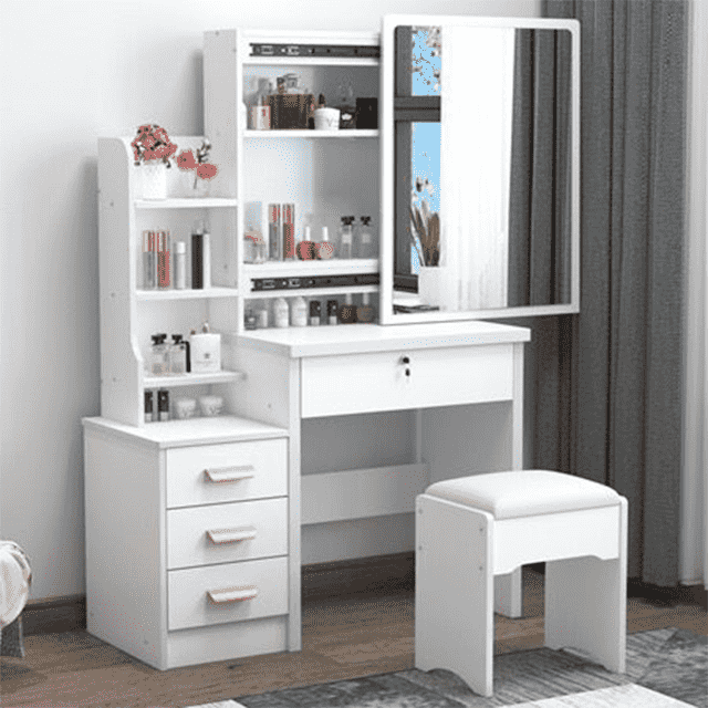 DRESSING TABLE WITH SLIDING MIRROR