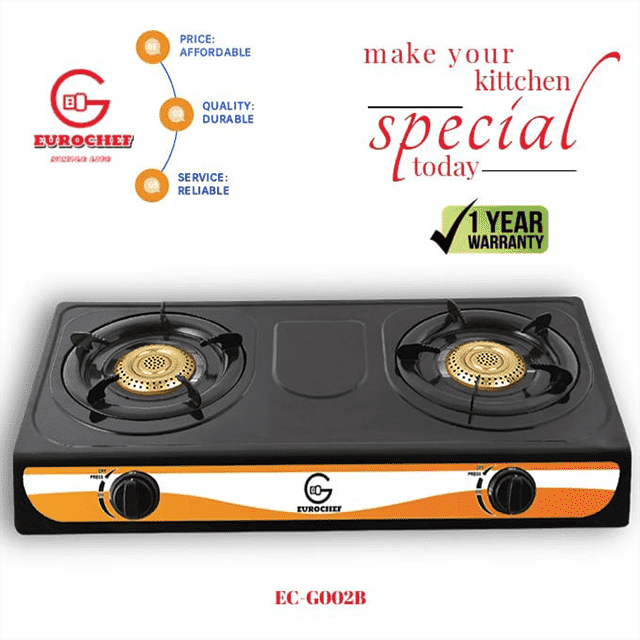EUROCHEF EC-GOO2B DOUBLE BURNER COOKER