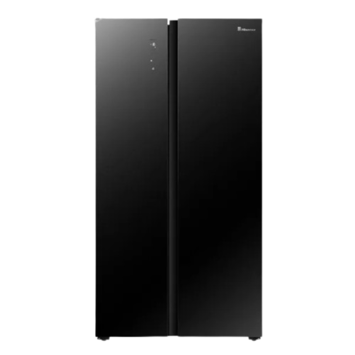 Hisense 541L Side-by-Side Black Glass Inverter Refrigerator