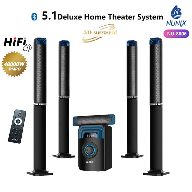 NUNIX 5.1 SUPER MUSIC SYTEM-NU 8806 DELUXE HOME THEATER SYTEM