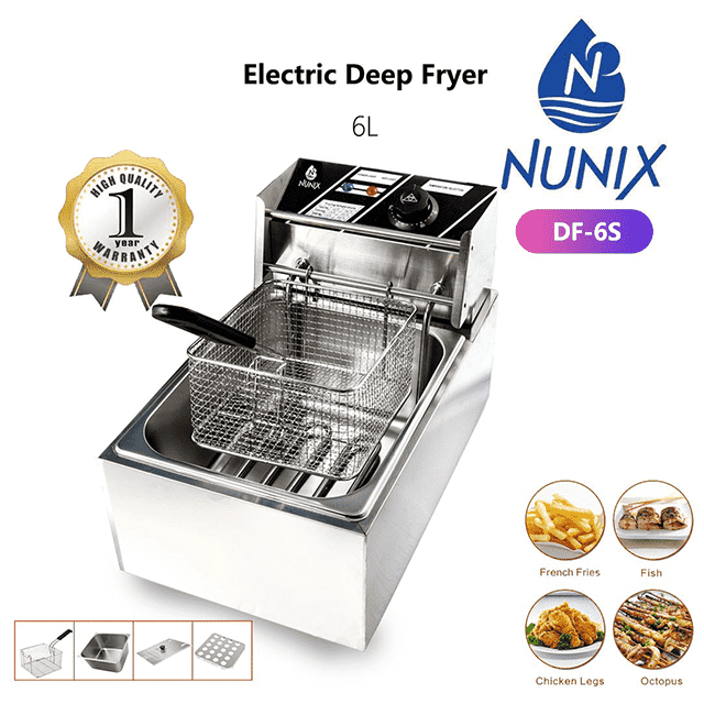 NUNIX DF-65 ELECTRIC DEEP FRYER SINGLE 6L