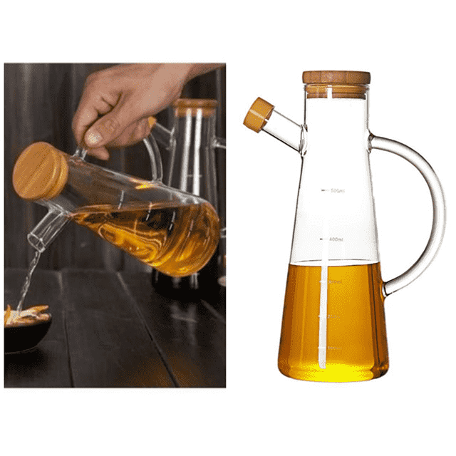 GLASS OLIVE VINEGAR POT OIL JAR 500ML
