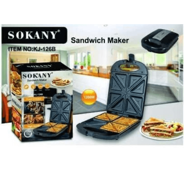 SOKANY SANDWICH MAKER KJ-126B 4 SLICE