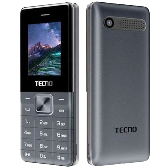 Tecno T372;BLACK; 2.4";Flash Camera;1500mAh;FM Radio; Tripple SIM