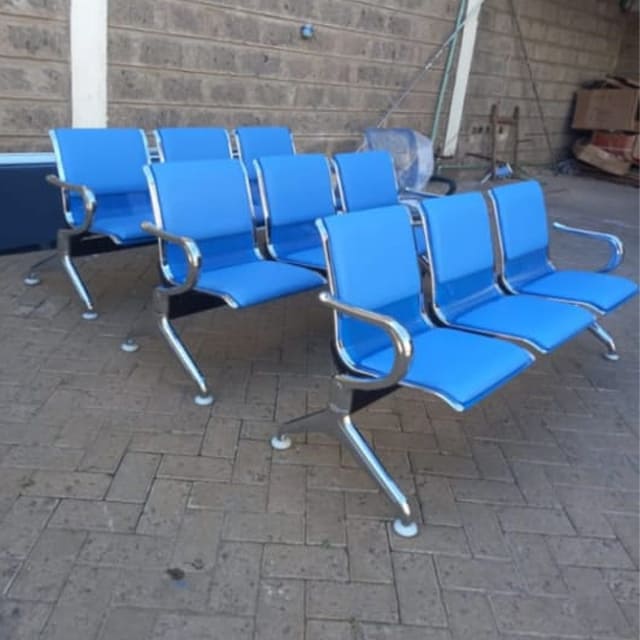 3 Seater Metallic Public Waiting Chair