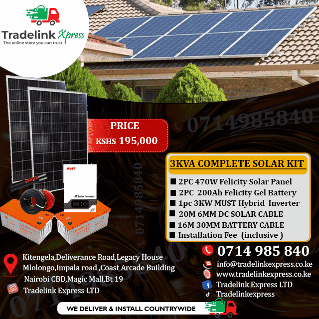 3KVA COMPLETE FELICITY PRODUCT SOLAR KIT