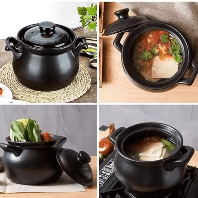 PORCELAIN CASSEROLE COOKING POT 5.3L