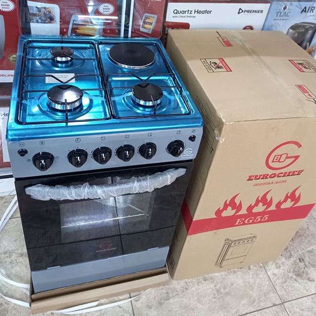 EUROCHEF EG - 55 3GAS +1ELECTRIC SIZE 50 by 55 WITH ELECTRIC OVEN