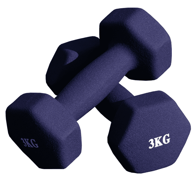 NEOPRENE COATED DUMBELL 3KGS