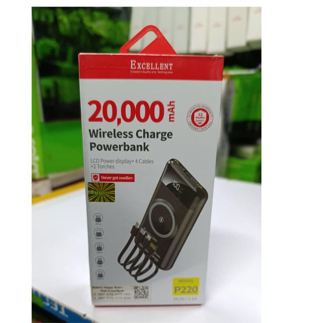 Excellent 20,000mAh Wireless Charge Powerbank